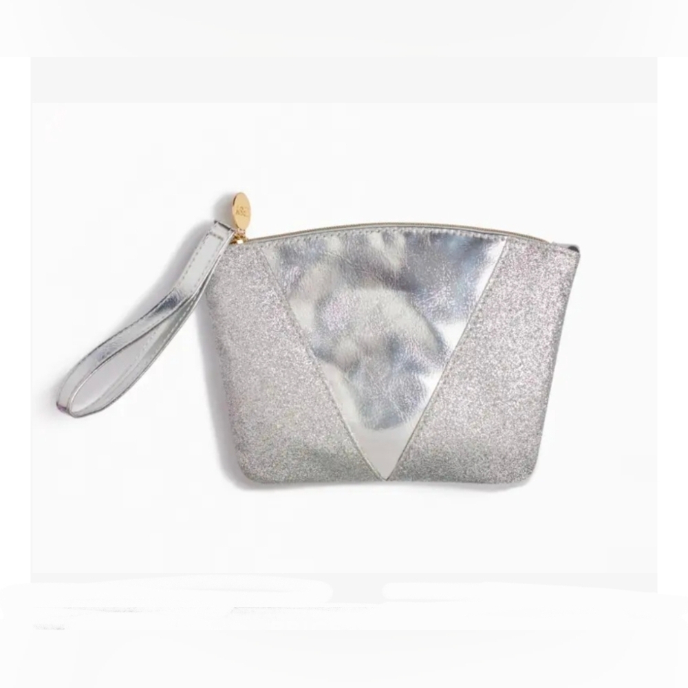 Silver Wristlet Clutch NWT